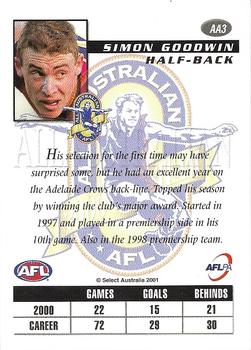 2001 Select AFL Authentic - All Australian #AA3 Simon Goodwin Back